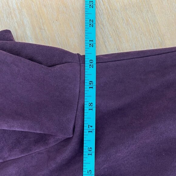 IC by Connie K Jacket Blazer Womens L Burgundy Faux Suede Made USA Boho Designer - Picture 9 of 10